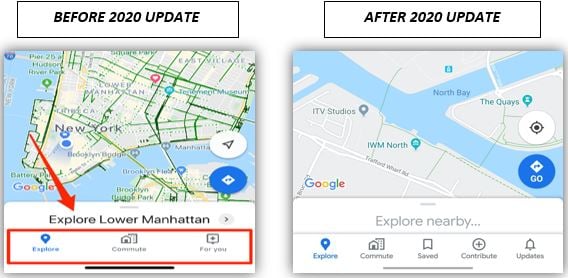 refreshed 2020 version of google maps